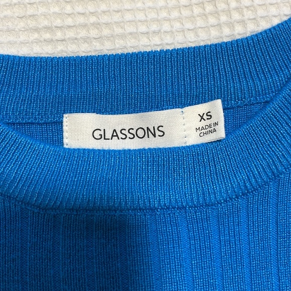 glassons women’s ribbed long sleeve top blue size xs - Picture 2 of 3